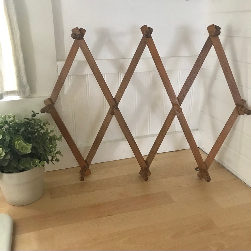 Large vintage peg rack